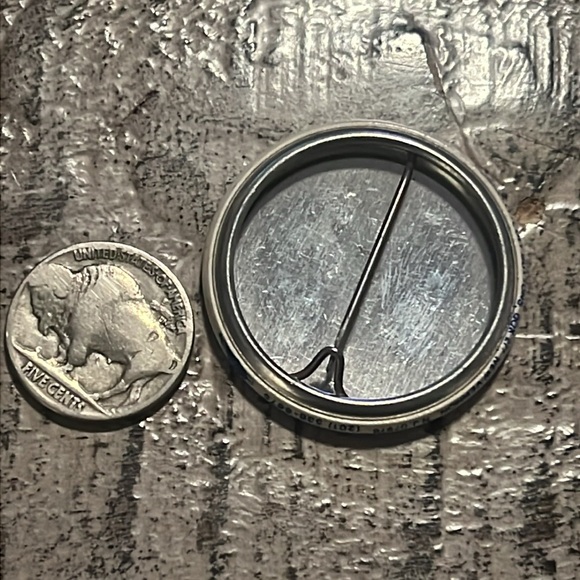 Vintage 1960-70s Blue and White Teach Peace Hippie Button - Picture 3 of 5